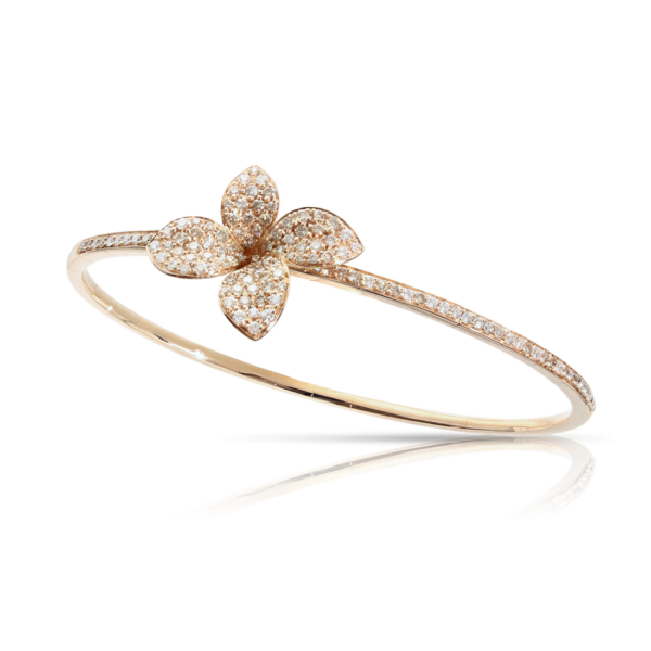 Petit Garden Bracelet in 18k Rose Gold with Diamonds, Medium Flower.